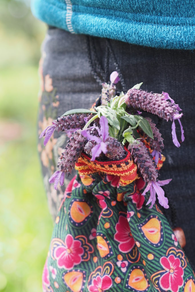 Kräutersammelbeutel mit Lavendel
